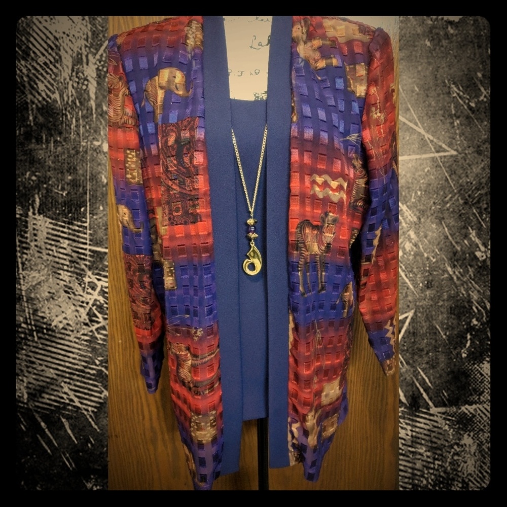 R&M Richards Faux 2-piece Blouse X Large